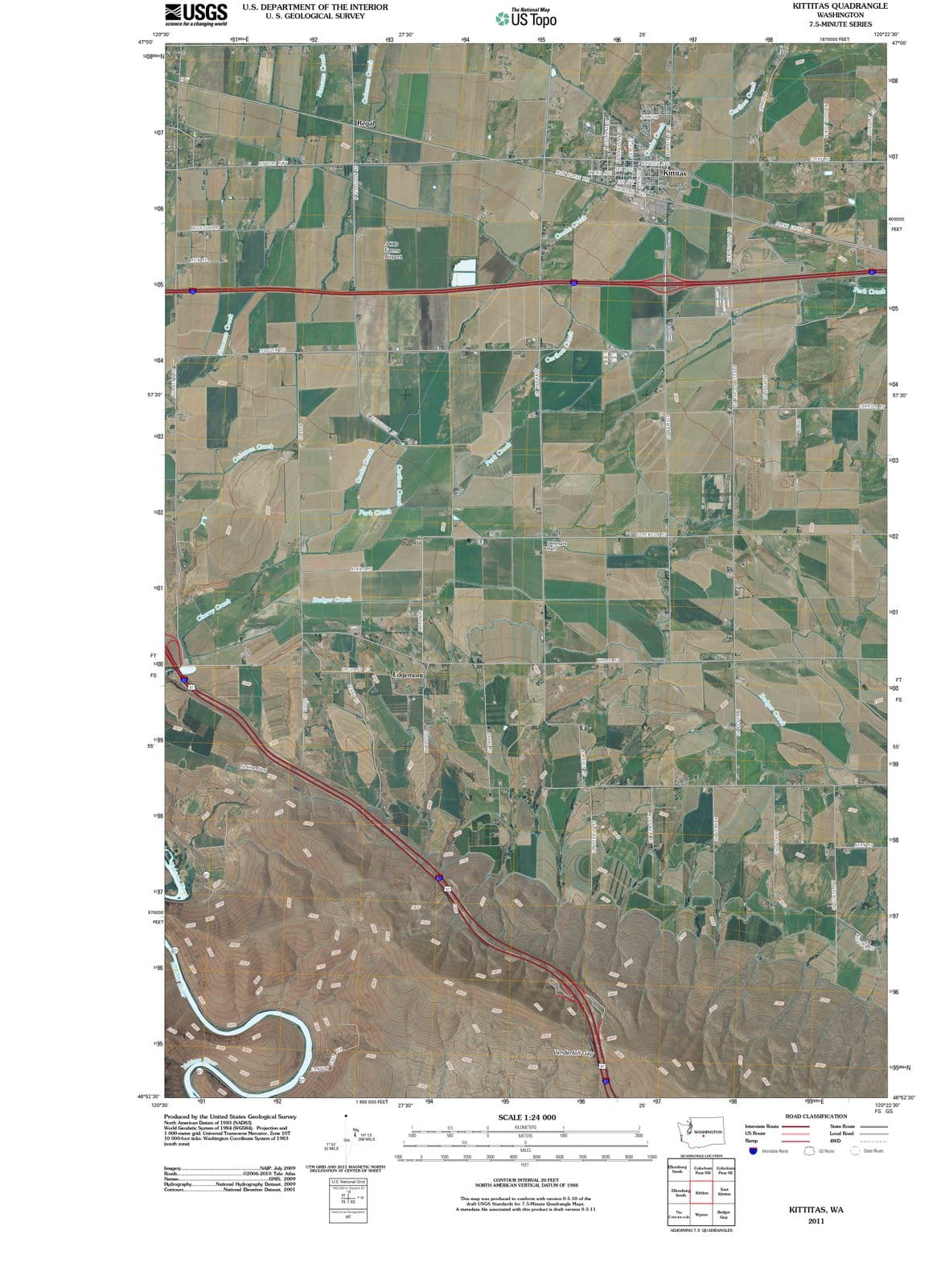 2011 Kittitas, WA - Washington - USGS Topographic Map