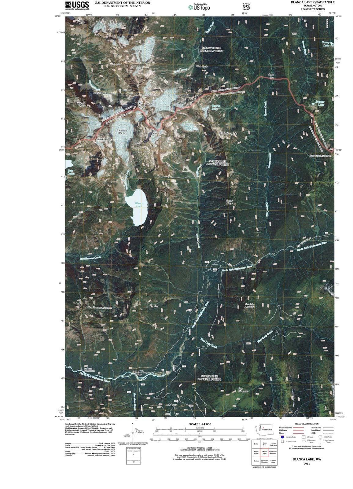 2011 Blanca Lake, WA - Washington - USGS Topographic Map