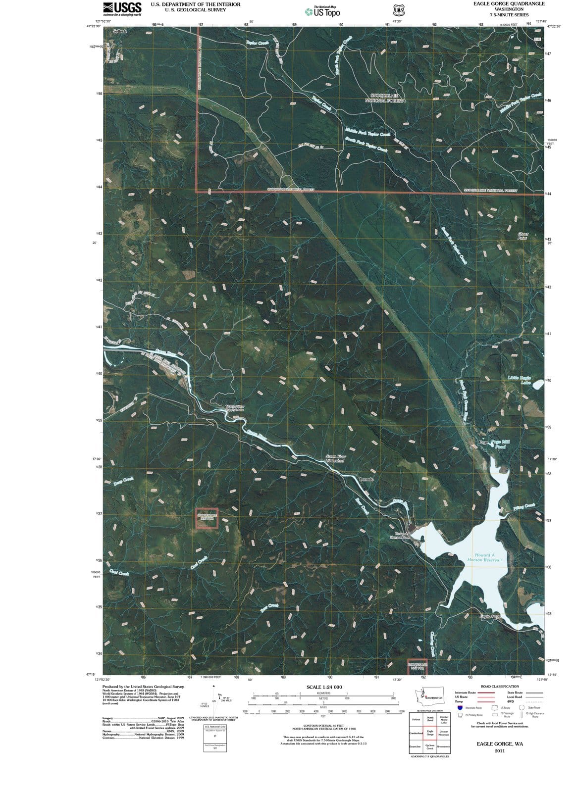 2011 Eagle Gorge, WA - Washington - USGS Topographic Map