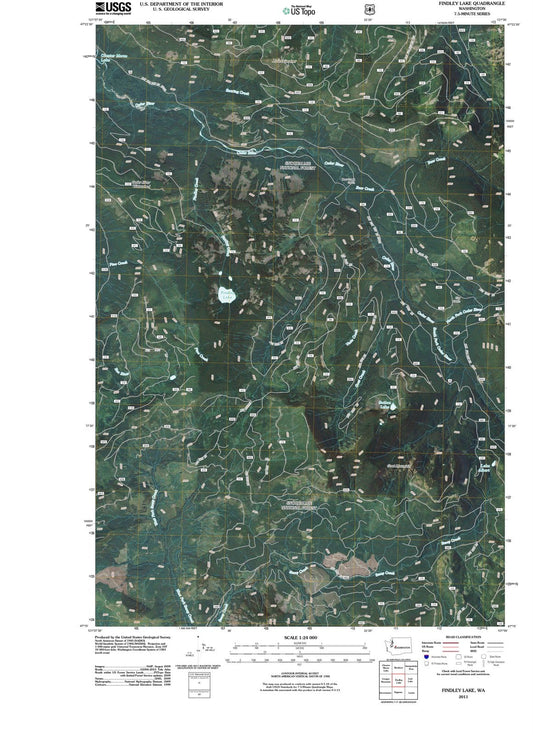 2011 Findley Lake, WA - Washington - USGS Topographic Map
