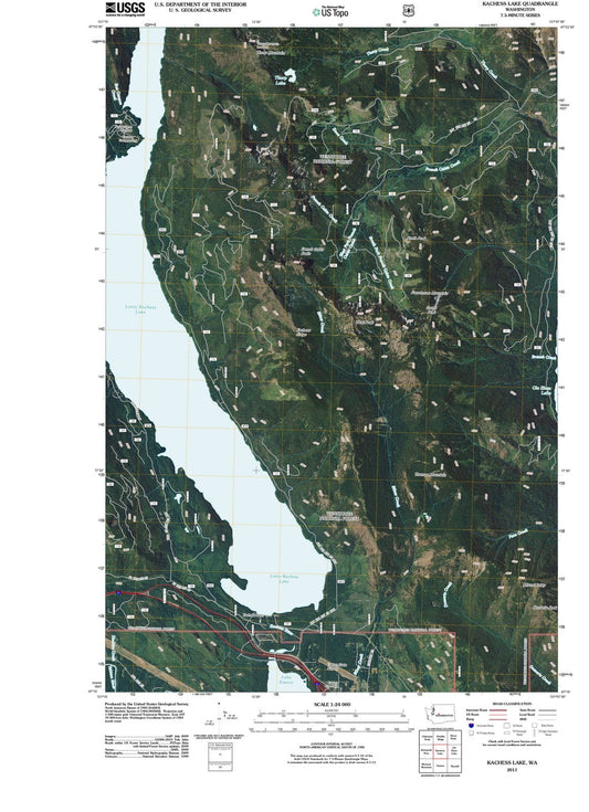 2011 Kachess Lake, WA - Washington - USGS Topographic Map