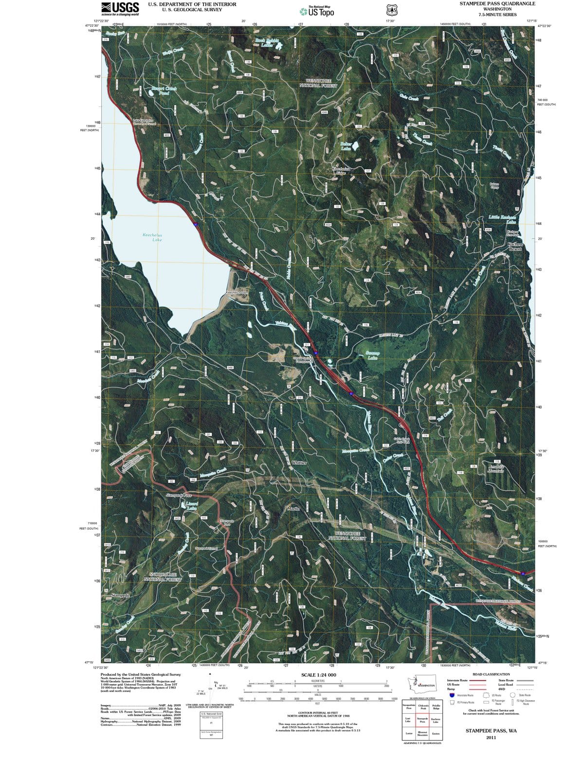 2011 Stampede Pass, WA - Washington - USGS Topographic Map