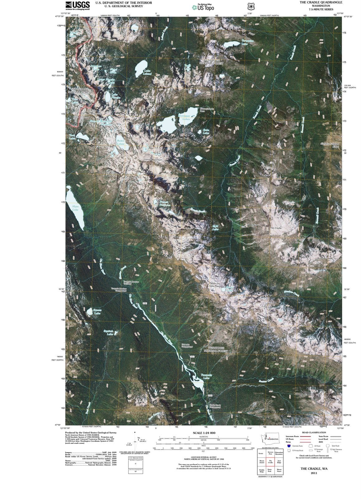 2011 The Cradle, WA - Washington - USGS Topographic Map