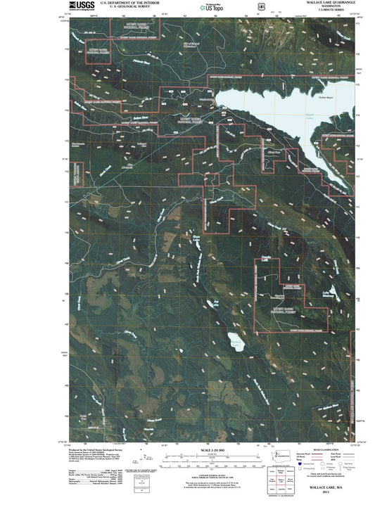 2011 Wallace Lake, WA - Washington - USGS Topographic Map