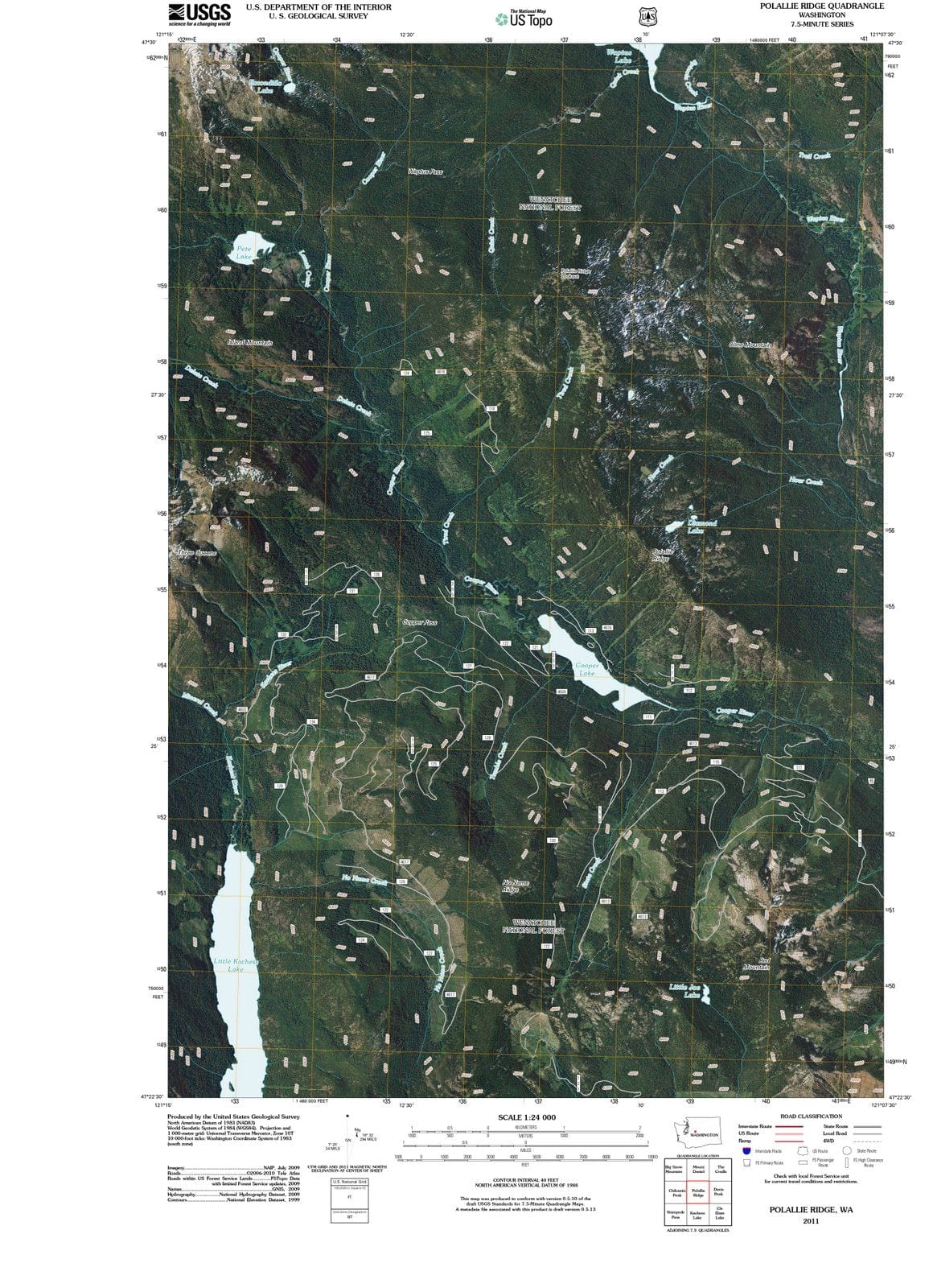2011 Polallie Ridge, WA - Washington - USGS Topographic Map