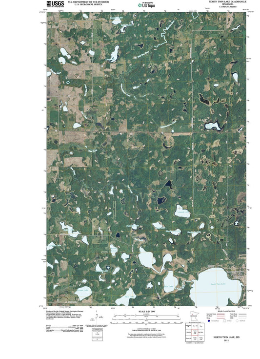 2011 North Twin Lake, MN - Minnesota - USGS Topographic Map