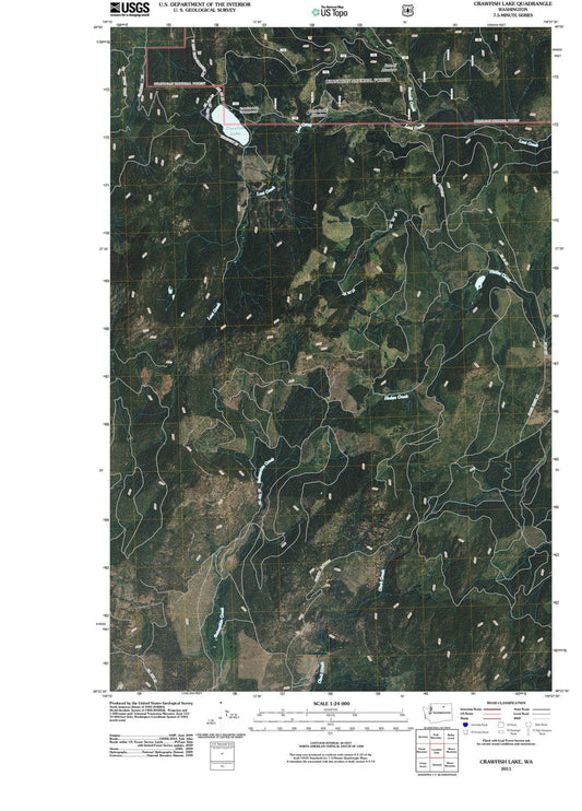 2011 Crawfish Lake, WA - Washington - USGS Topographic Map