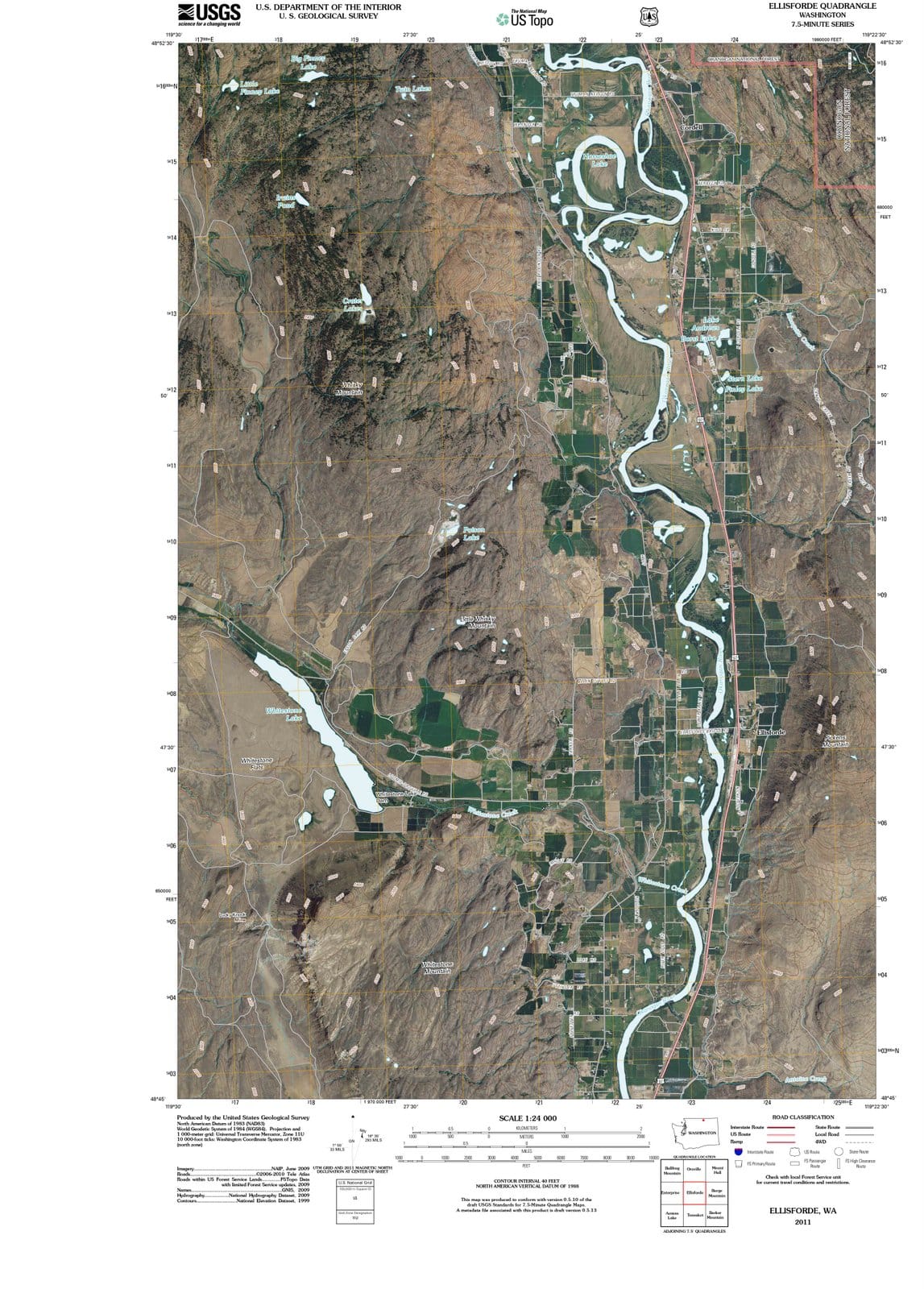 2011 Ellisforde, WA - Washington - USGS Topographic Map