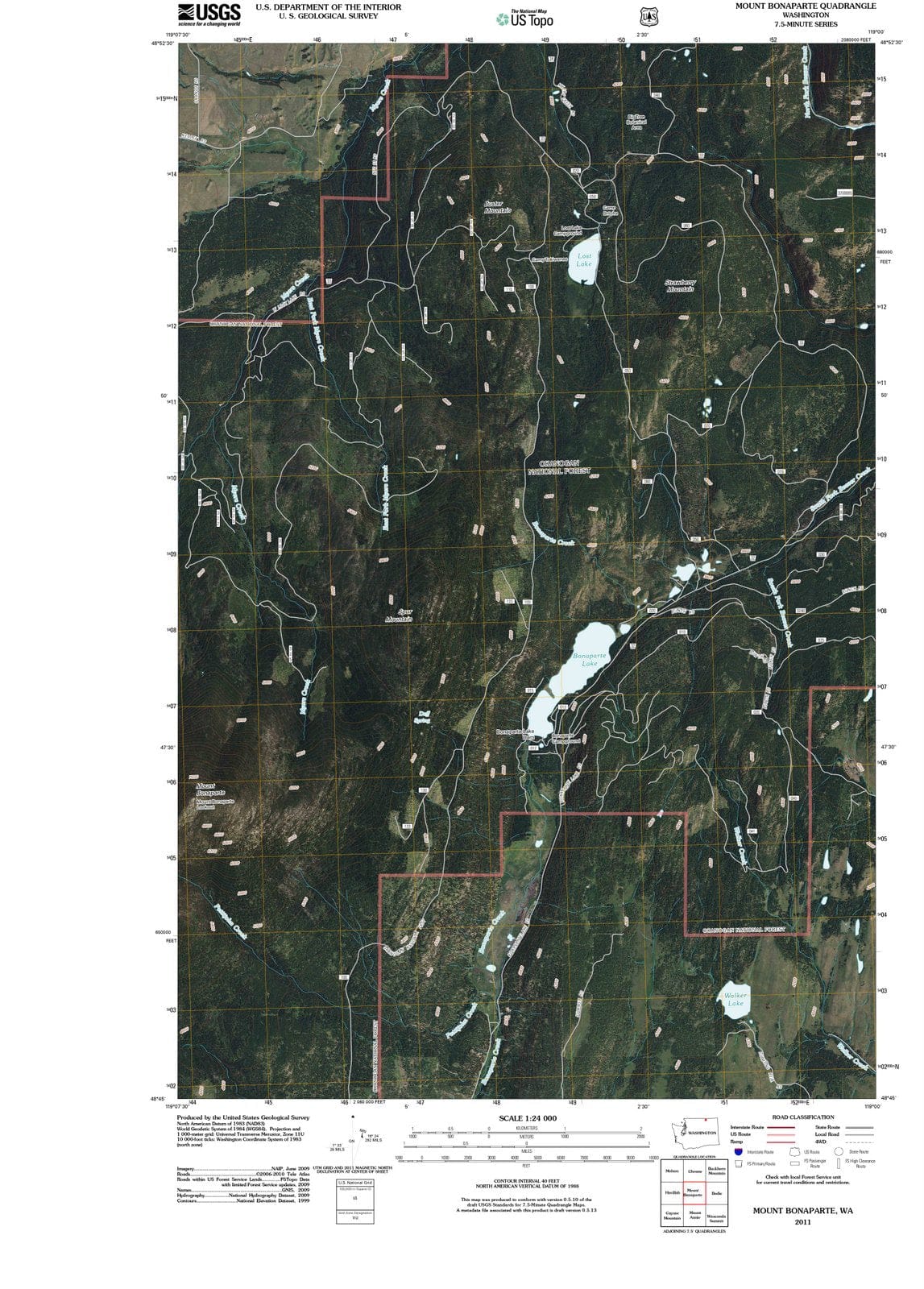 2011 Mount Bonaparte, WA - Washington - USGS Topographic Map