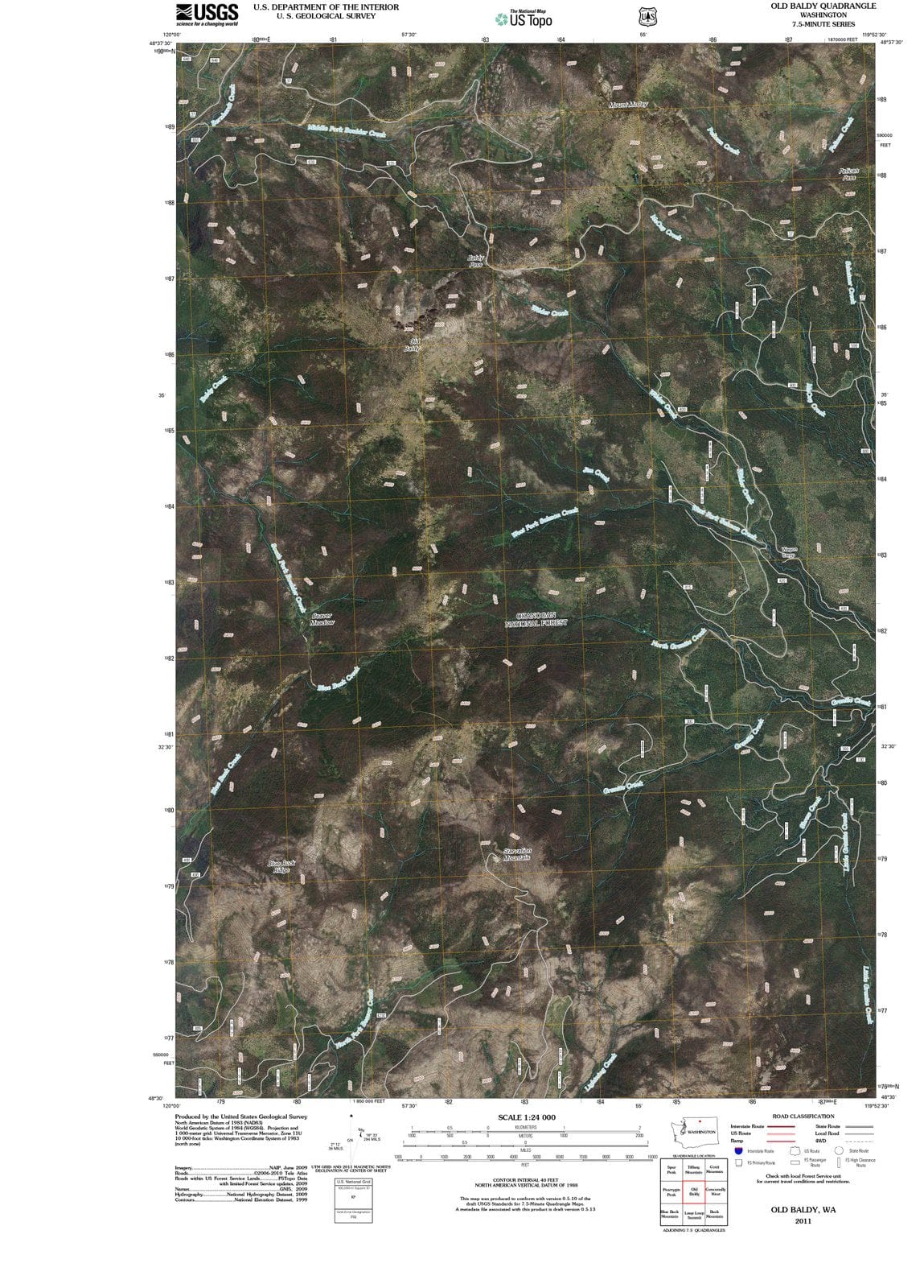 2011 Old Baldy, WA - Washington - USGS Topographic Map