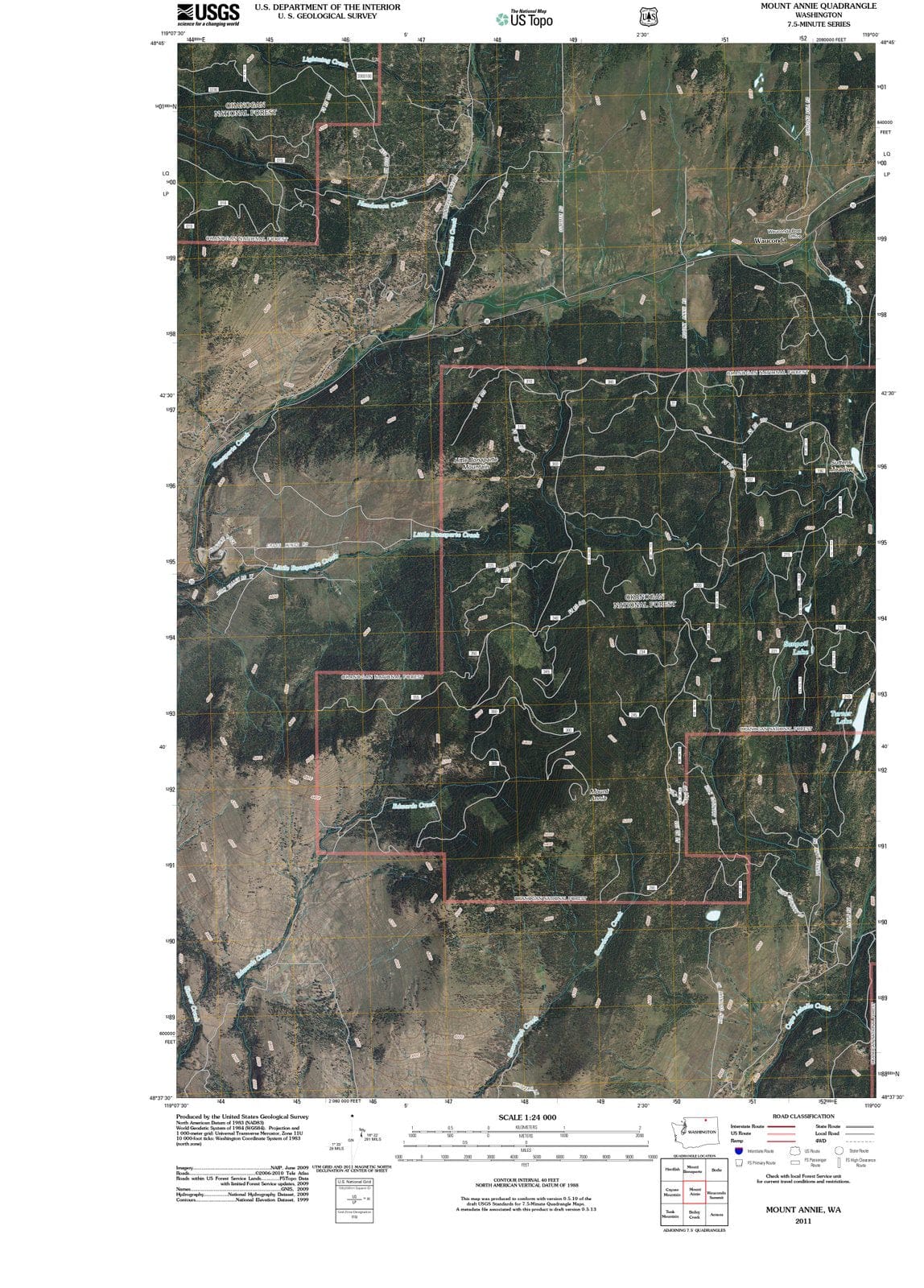 2011 Mount Annie, WA - Washington - USGS Topographic Map