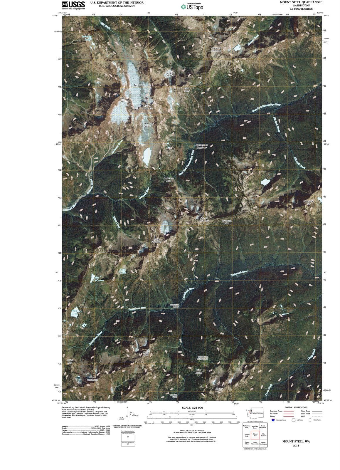 2011 Mount Steel, WA - Washington - USGS Topographic Map