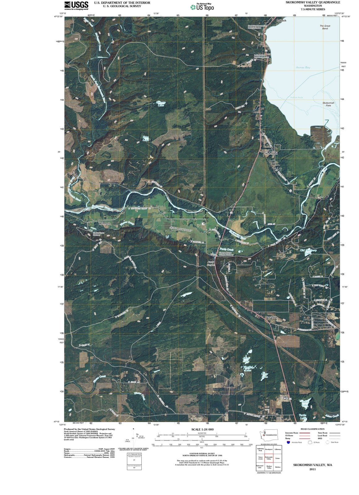 2011 Skokomish Valley, WA - Washington - USGS Topographic Map
