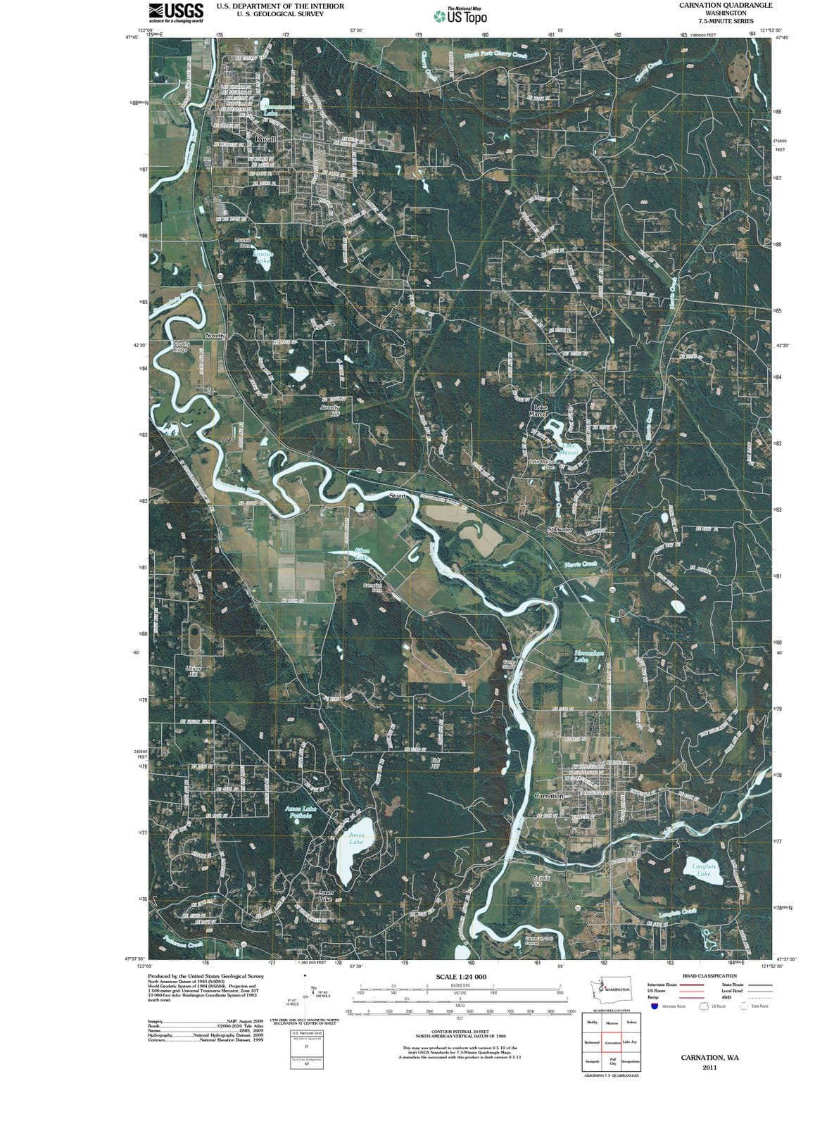 2011 Carnation, WA - Washington - USGS Topographic Map