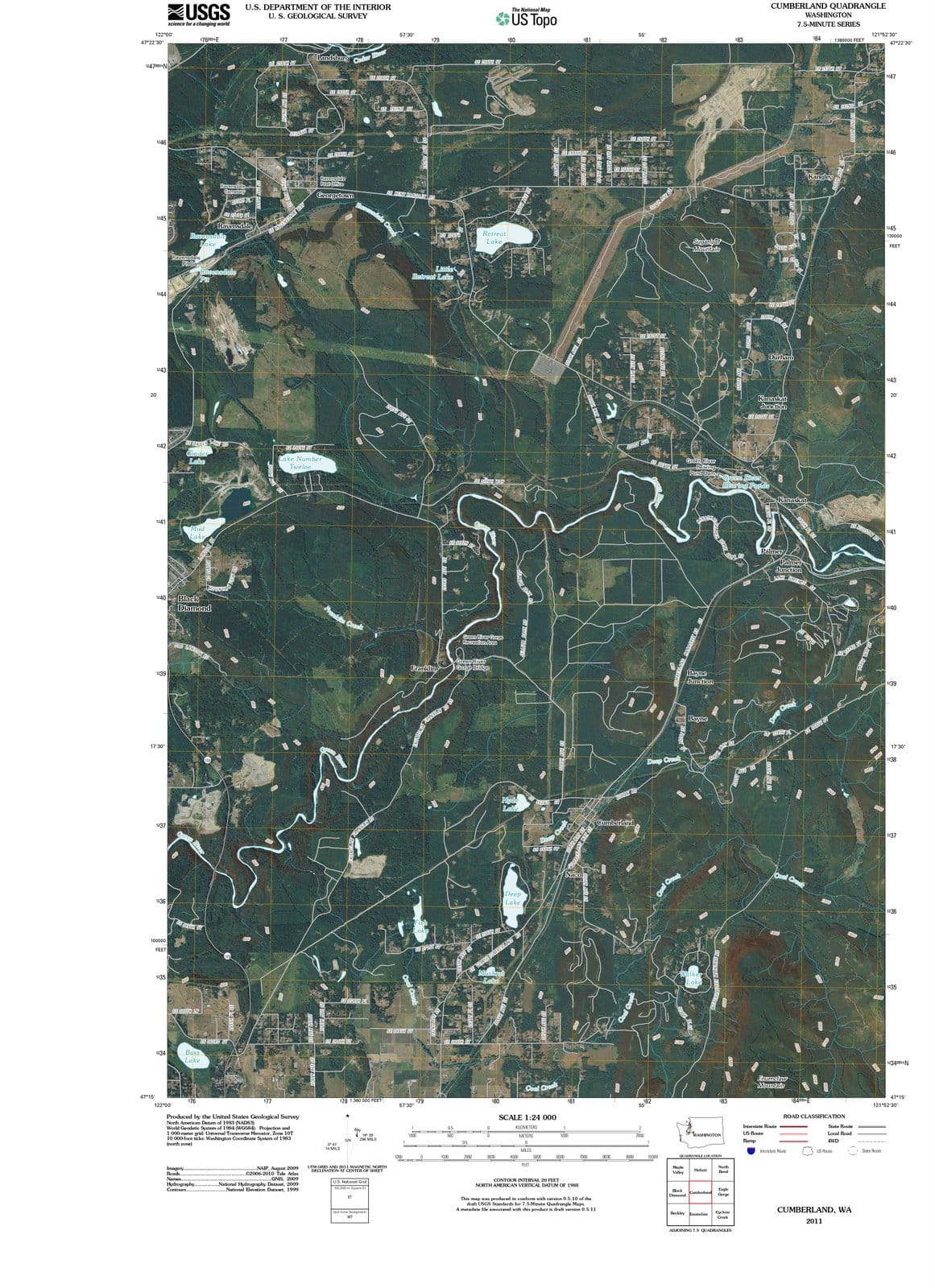 2011 Cumberland, WA - Washington - USGS Topographic Map