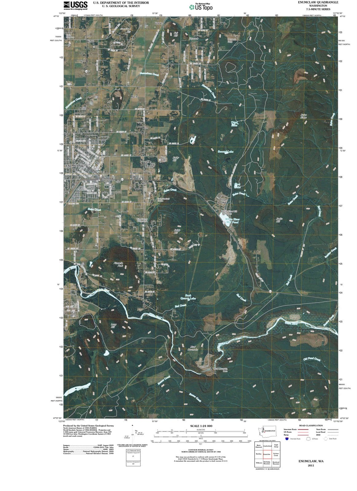 2011 Enumclaw, WA - Washington - USGS Topographic Map