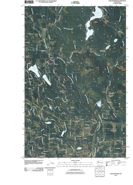 2011 Lake Roesiger, WA - Washington - USGS Topographic Map