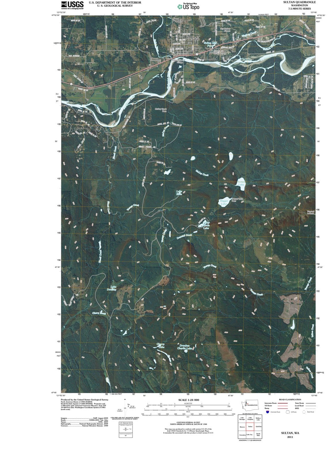 2011 Sultan, WA - Washington - USGS Topographic Map