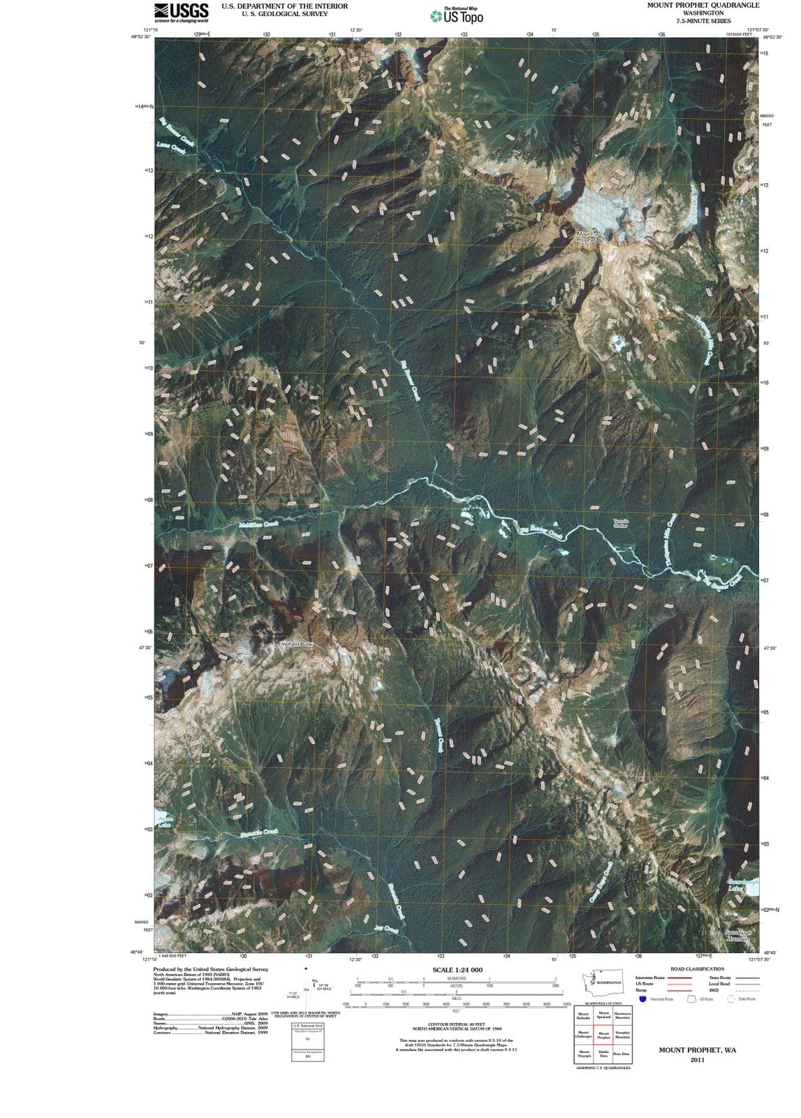 2011 Mount Prophet, WA - Washington - USGS Topographic Map