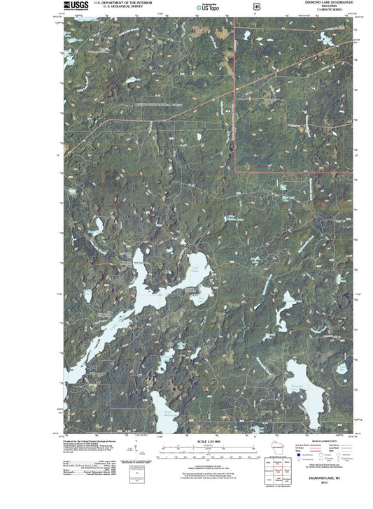 2011 Diamond Lake, WI - Wisconsin - USGS Topographic Map