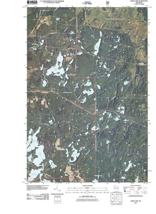 2011 Hart Lake, WI - Wisconsin - USGS Topographic Map