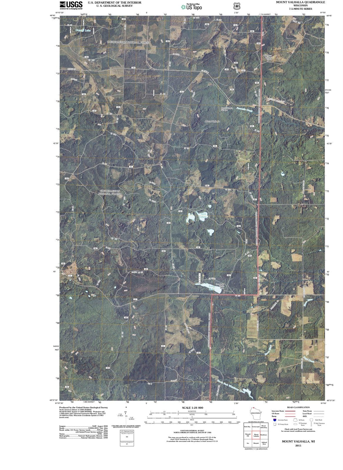 2011 Mount Valhalla, WI - Wisconsin - USGS Topographic Map