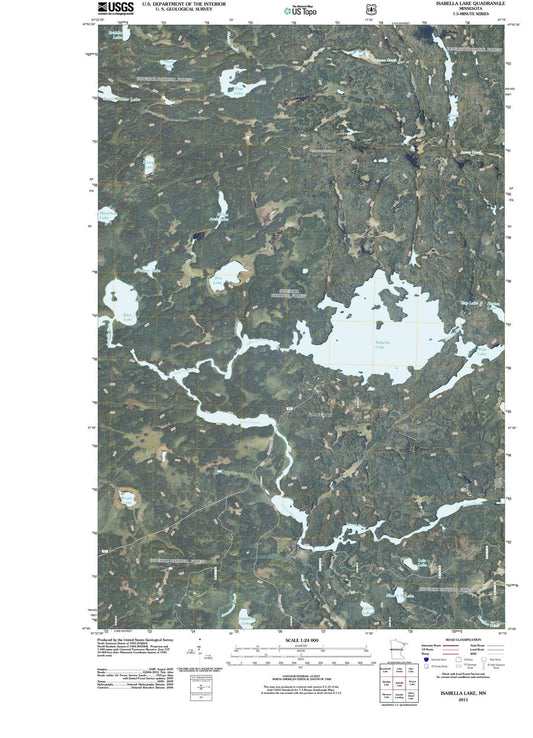 2011 Isabella Lake, MN - Minnesota - USGS Topographic Map