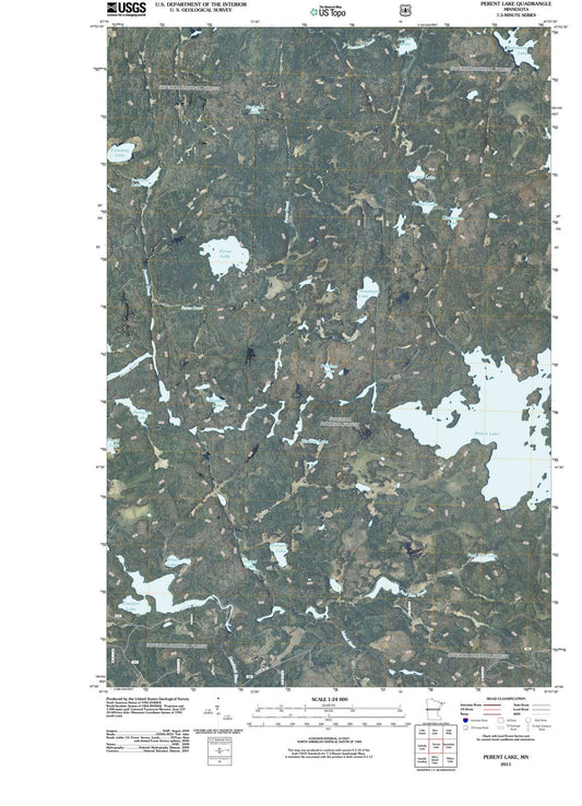 2011 Perent Lake, MN - Minnesota - USGS Topographic Map
