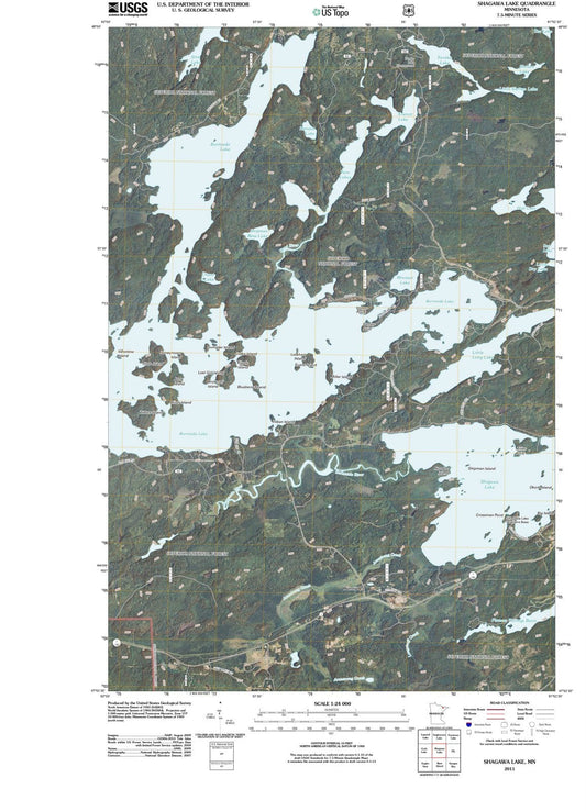 2011 Shagawa Lake, MN - Minnesota - USGS Topographic Map