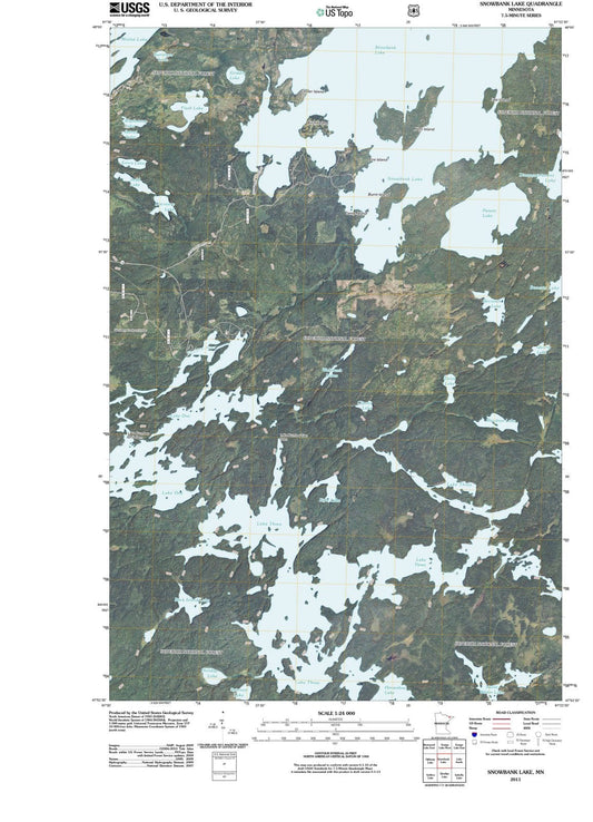 2011 Snowbank Lake, MN - Minnesota - USGS Topographic Map