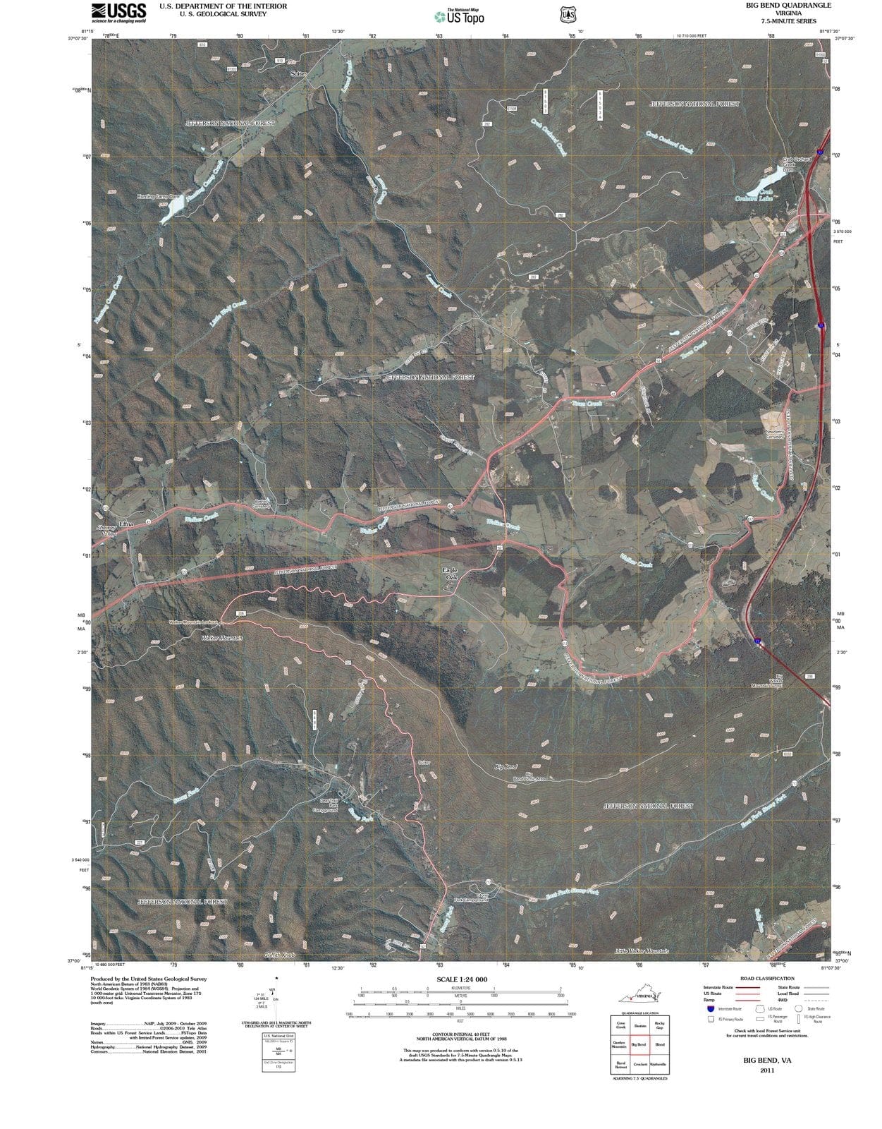 2011 Big Bend, VA - Virginia - USGS Topographic Map