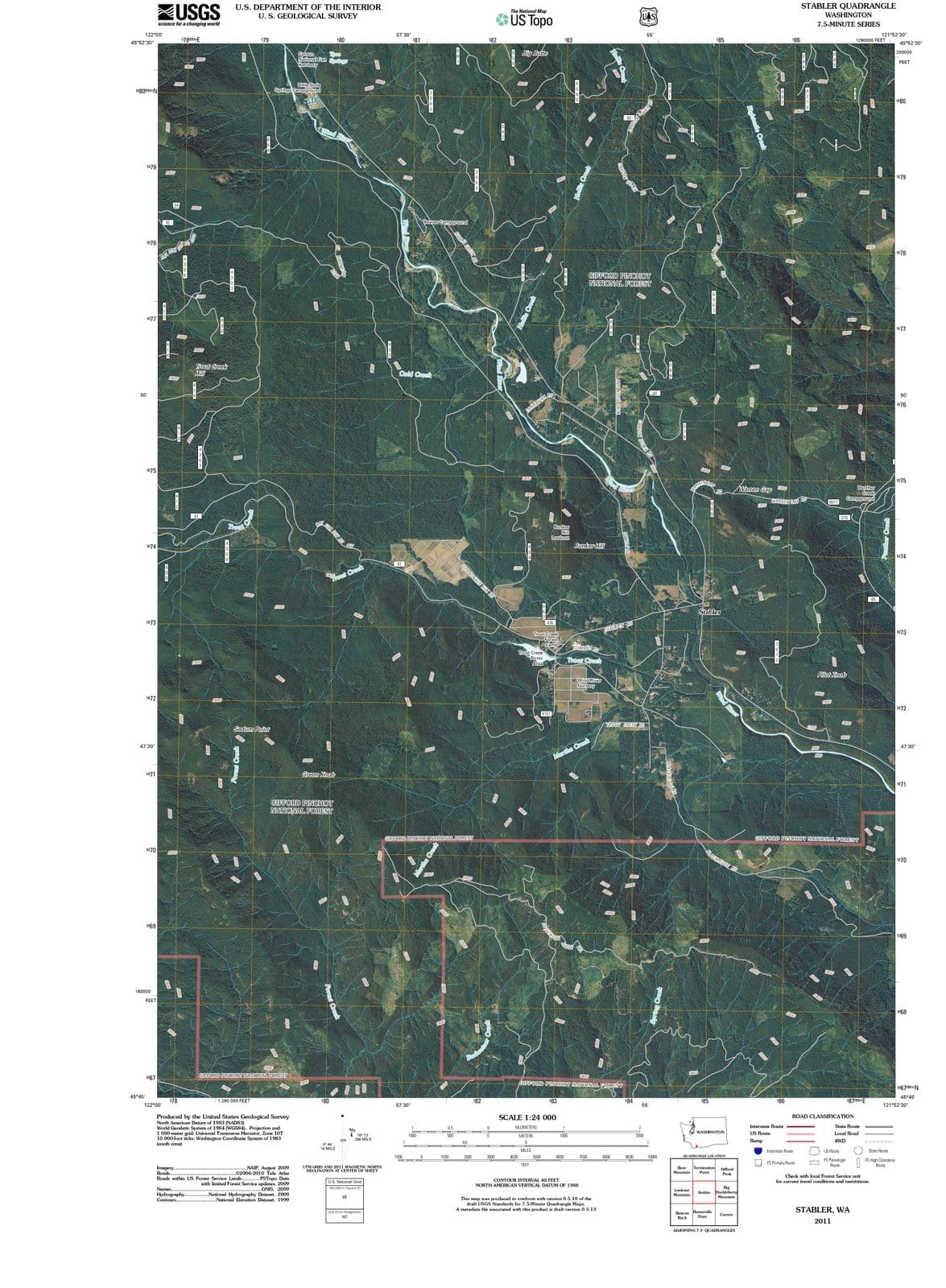 2011 Stabler, WA - Washington - USGS Topographic Map