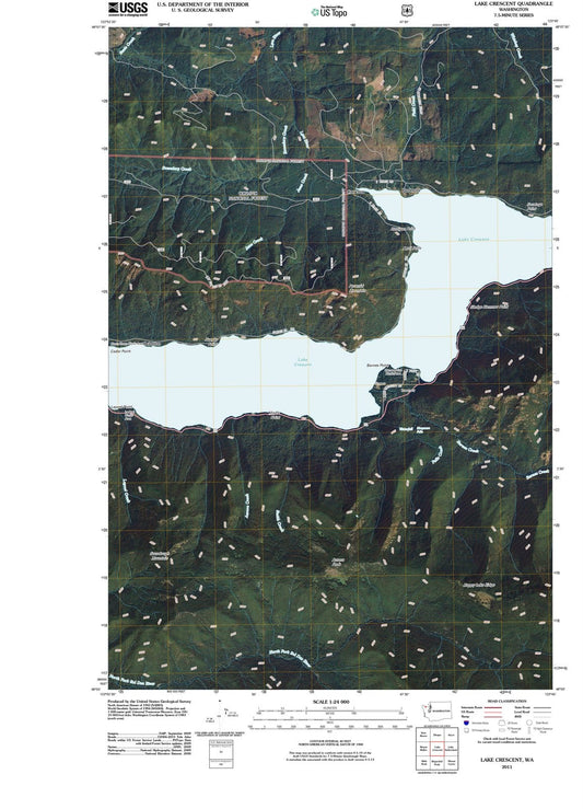 2011 Lake Crescent, WA - Washington - USGS Topographic Map