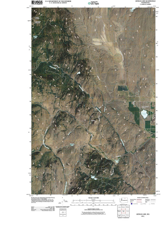 2011 Aeneas Lake, WA - Washington - USGS Topographic Map