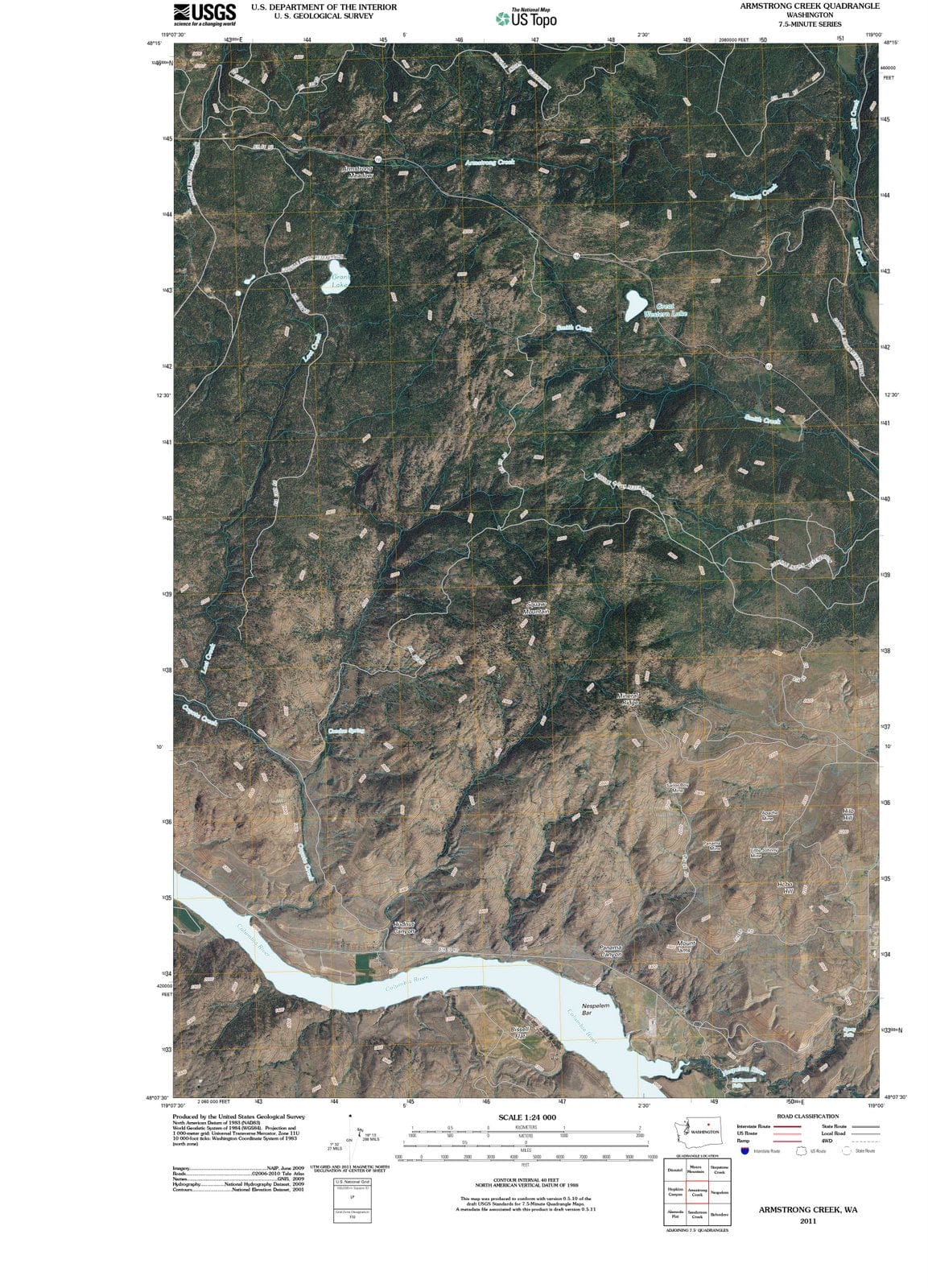 2011 Armstrong Creek, WA - Washington - USGS Topographic Map