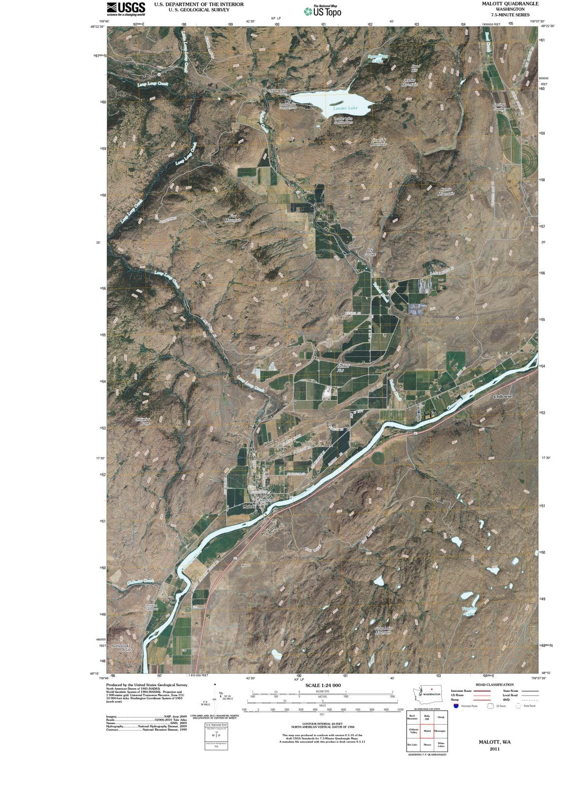 2011 Malott, WA - Washington - USGS Topographic Map