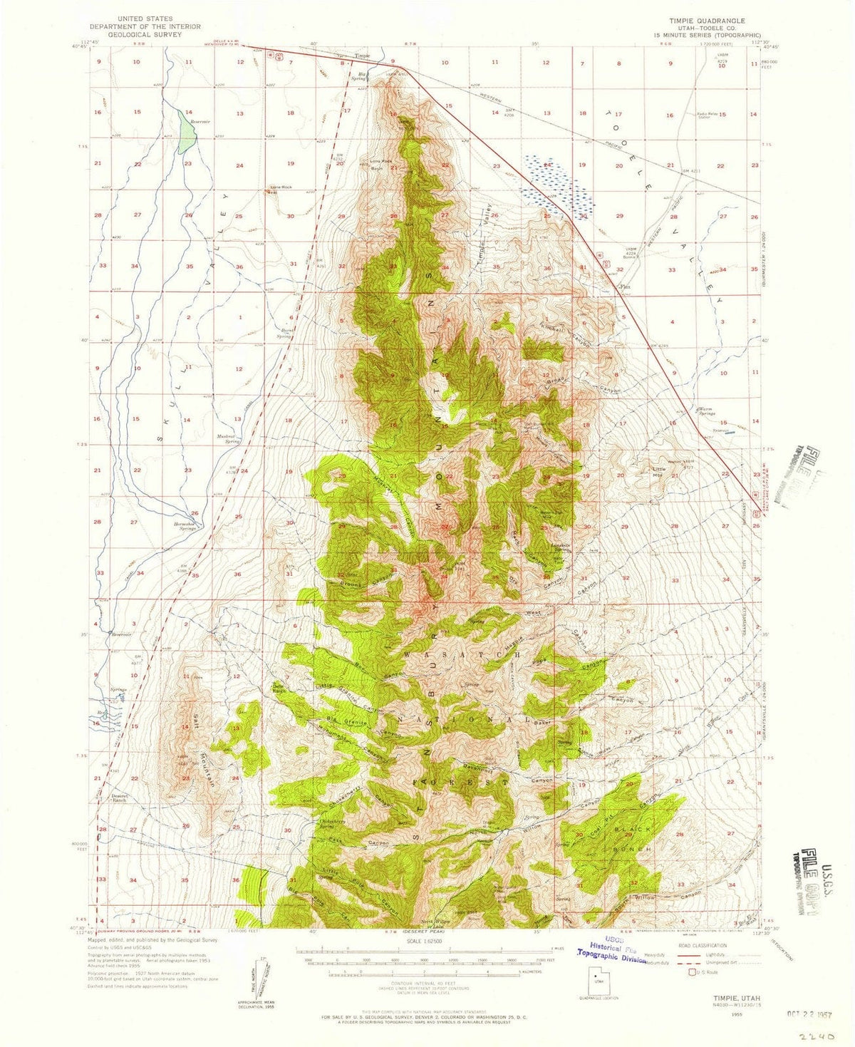 1955 Timpie, UT - Utah - USGS Topographic Map
