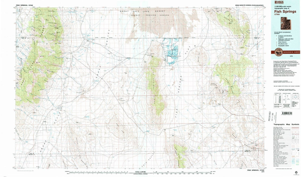 1979 Fish Springs, UT - Utah - USGS Topographic Map