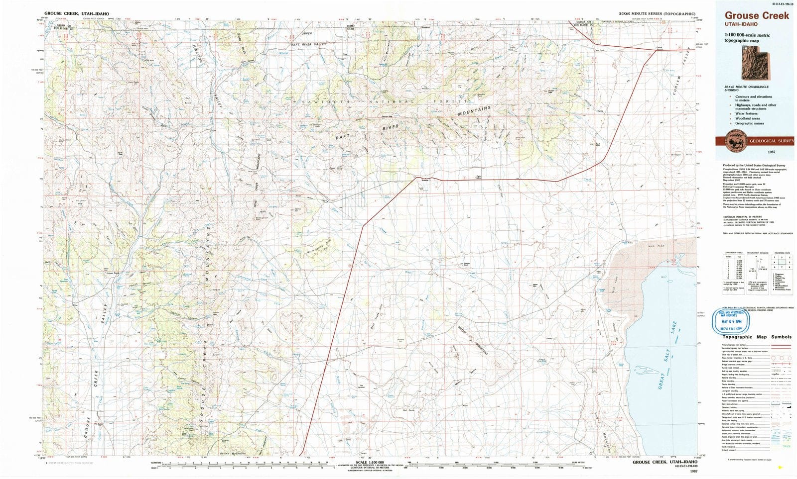 1987 Grouse Creek, UT - Utah - USGS Topographic Map
