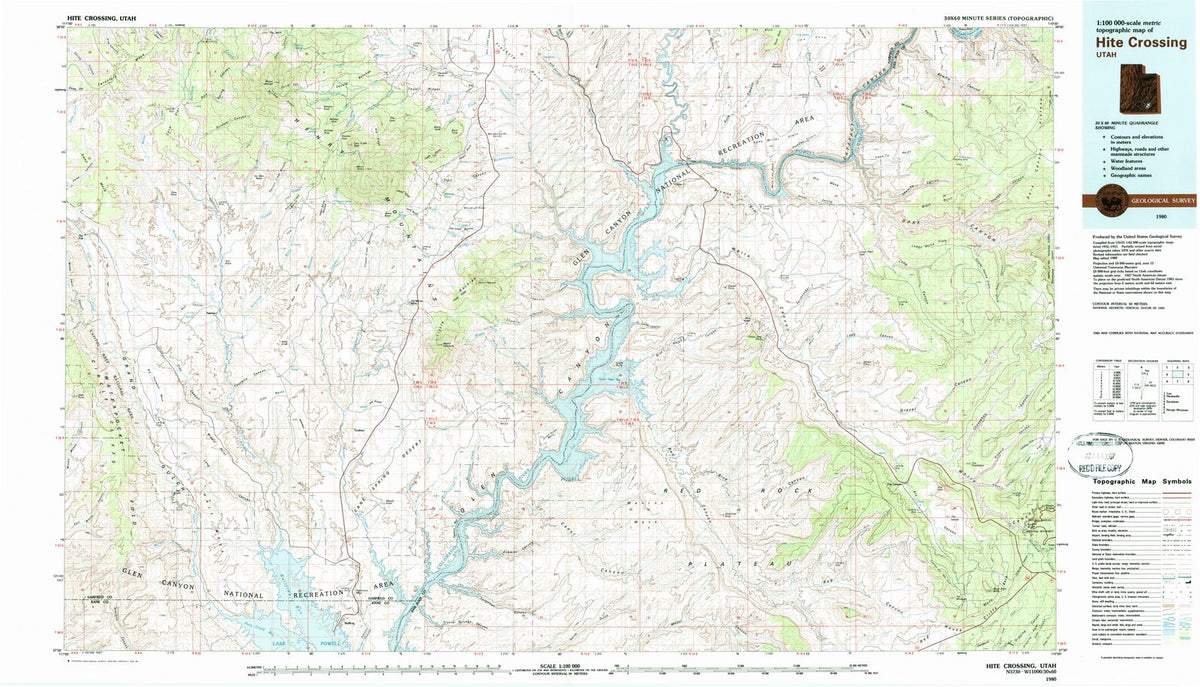 1980 Hite Crossing, UT - Utah - USGS Topographic Map