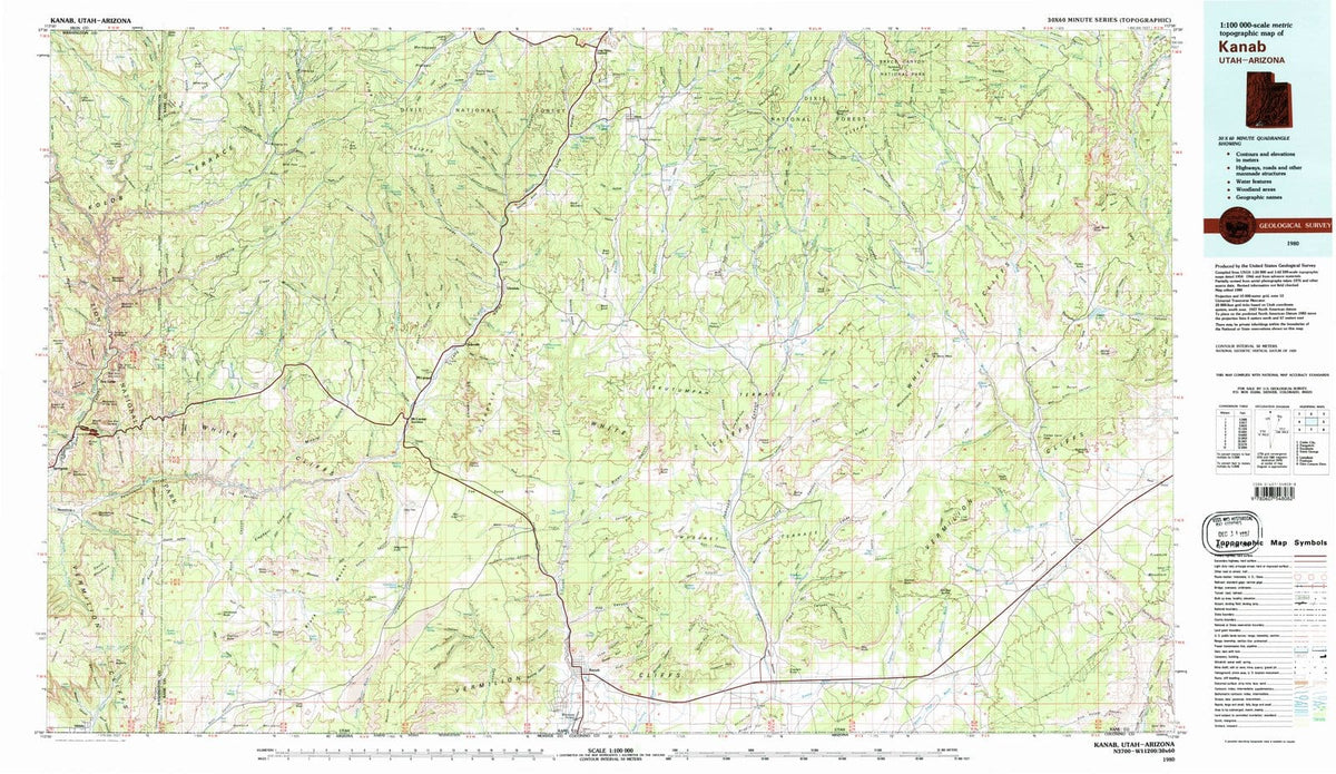 1980 Kanab, UT - Utah - USGS Topographic Map