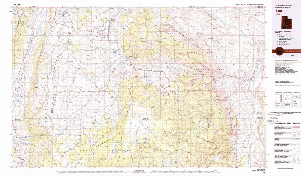 1980 Loa, UT - Utah - USGS Topographic Map