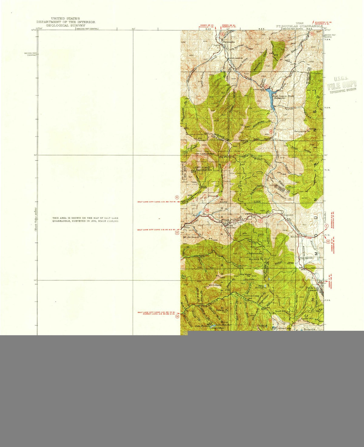 1925 Ft.ouglas, UT - Utah - USGS Topographic Map