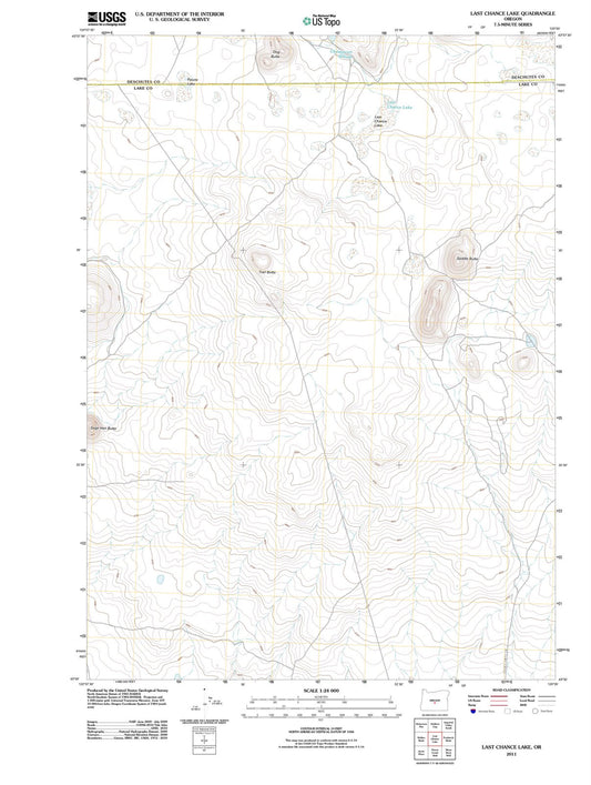 2011 Lake, OR - Oregon - USGS Topographic Map