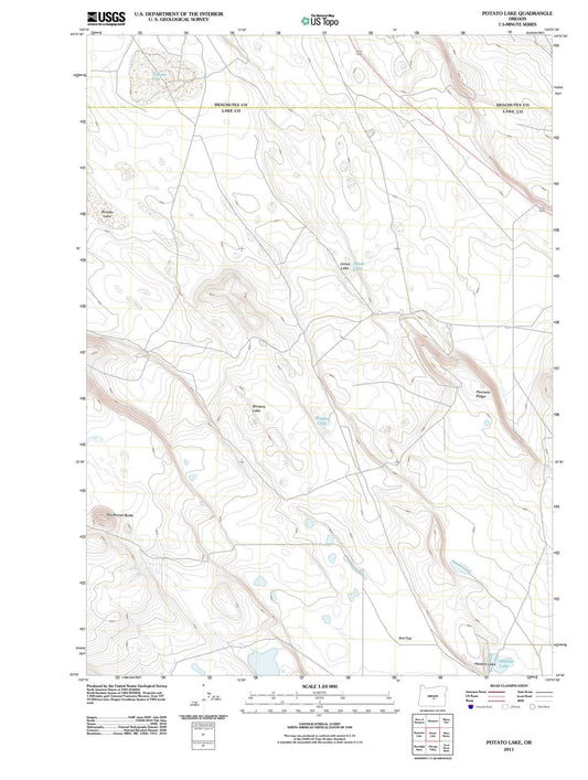 2011 Potato Lake, OR - Oregon - USGS Topographic Map