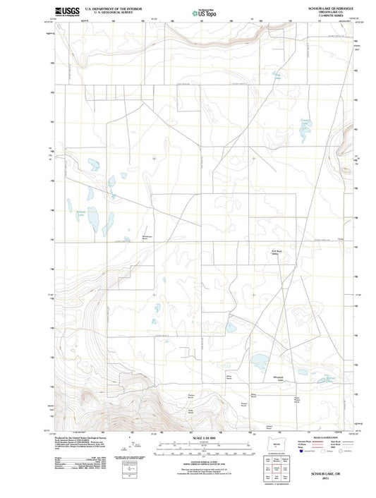 2011 Schaub Lake, OR - Oregon - USGS Topographic Map