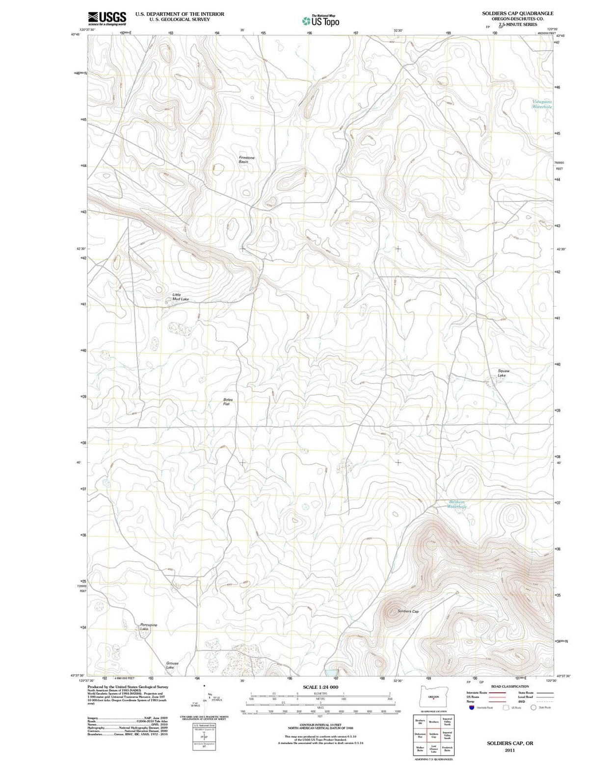 2011 Soldiers Cap, OR - Oregon - USGS Topographic Map