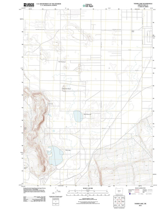 2011 Thorn Lake, OR - Oregon - USGS Topographic Map