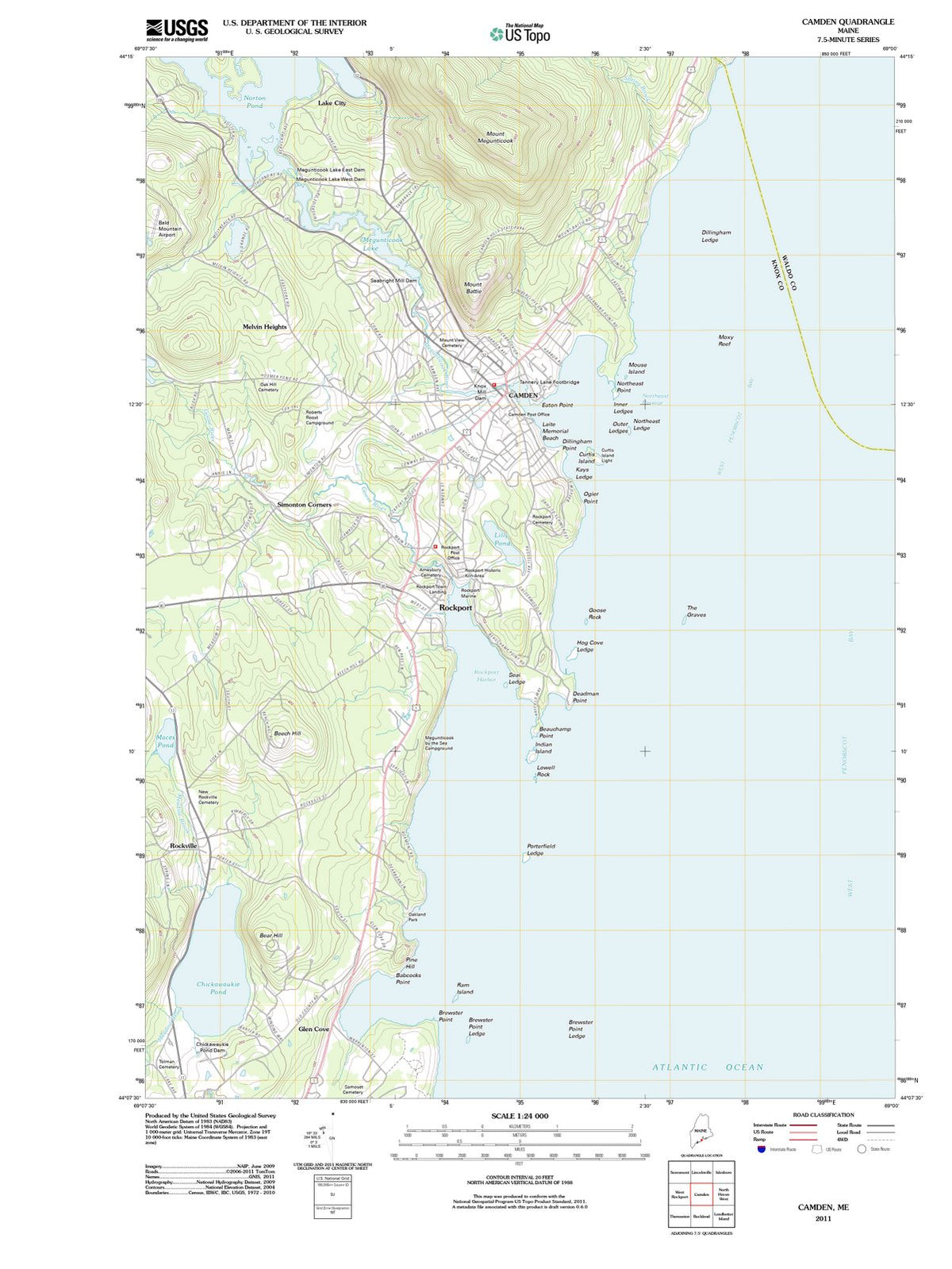 2011 Camden, ME - Maine - USGS Topographic Map