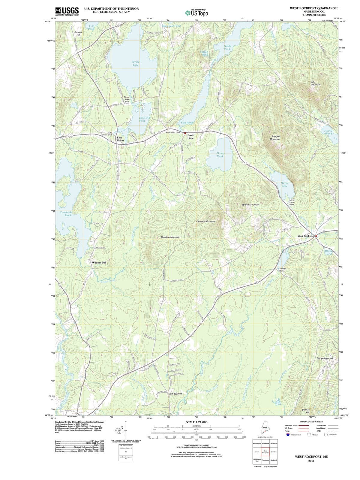 2011 West Rockport, ME - Maine - USGS Topographic Map